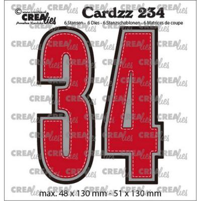 Crealies Cardzz No CLCZ234  Dies - Zahlen 3 und 4